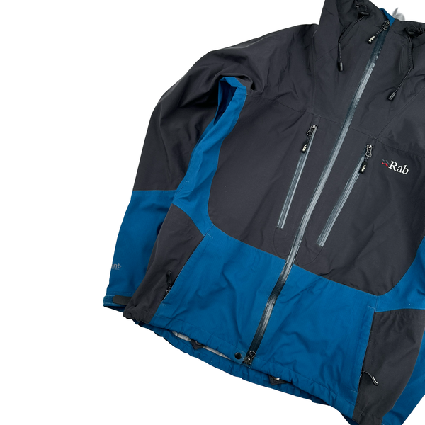 RAB Extreme Blue/Grey Event Zipped Waterproof Rain Jacket - Medium