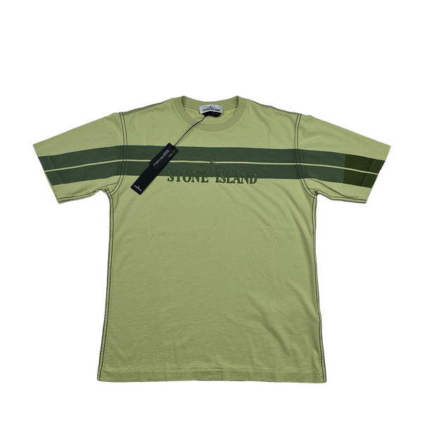 Stone Island 2022 Green Graphic Spellout T Shirt - Small