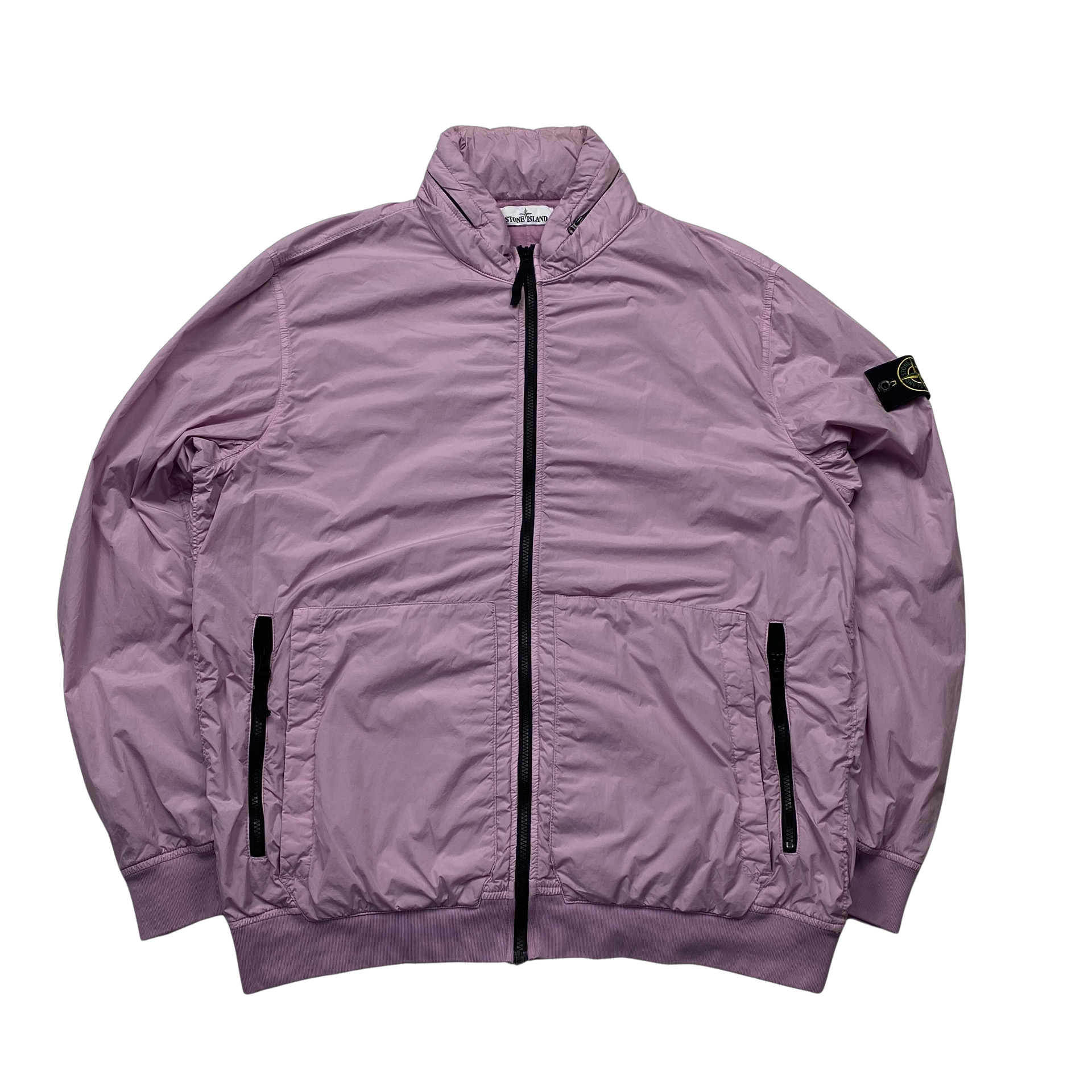 Stone Island 2020 Pink Crinkle Reps Bomber Jacket 3XL