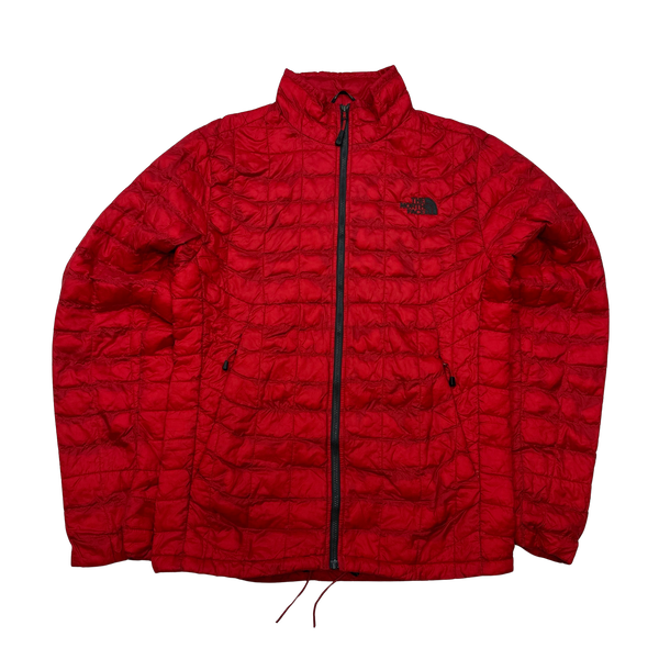 North Face Red Down Padded Lightweight Puffer Jacket - Small