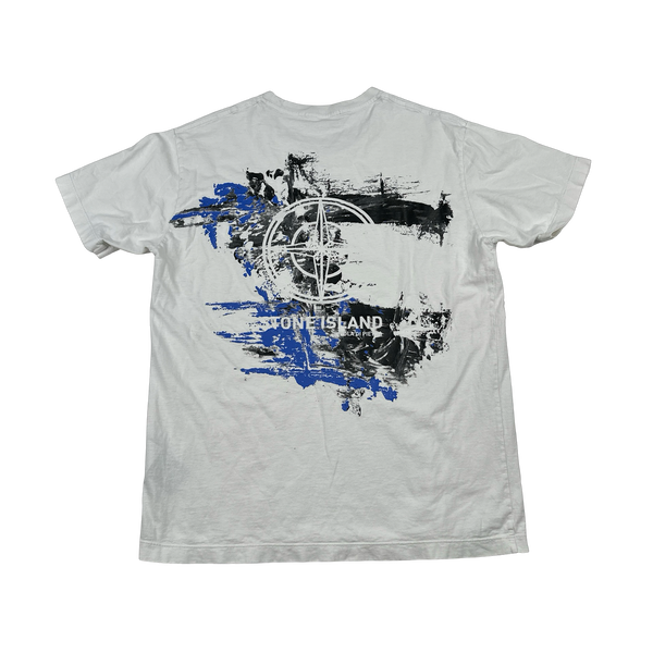 Stone Island Hand Painted Graphic Print T Shirt - XL