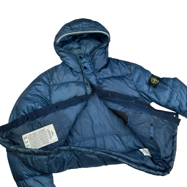 Stone Island Blue Garment Dyed Puffer Jacket - XL