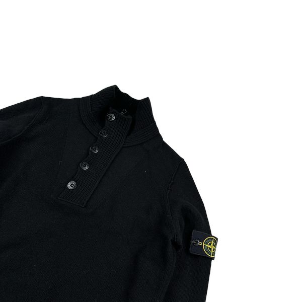 Stone Island 2009 Black Wool Pullover Knit - Medium