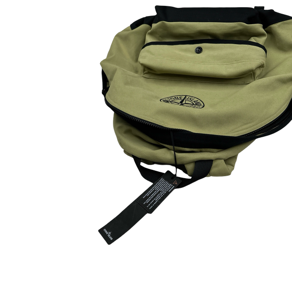 Stone Island 2024 Green Spellout Compass Backpack