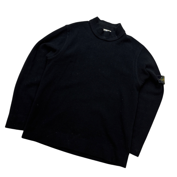 Stone Island 2002 Vintage Ribbed Wool Pullover - Medium