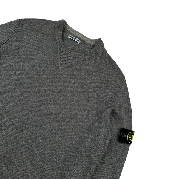 Stone Island 2008 Grey Wool Crewneck Jumper - 3XL