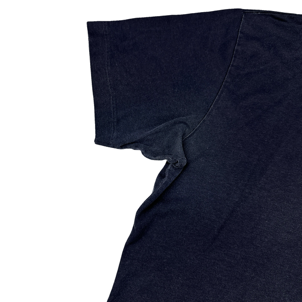 Stone Island 2008 Navy Cotton V Neck Spellout T Shirt - XXL
