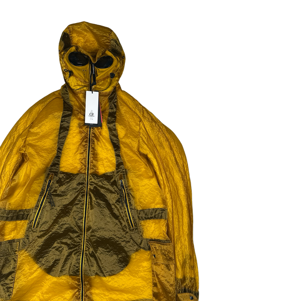 CP Company Yellow Kan D Shearling Lined Explorer Jacket - Large