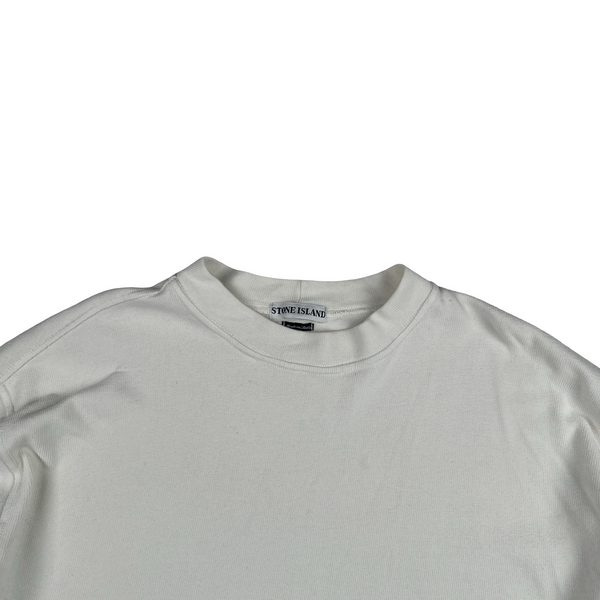 Stone Island AW1995 Vintage Cotton Stripped Detail Crewneck Jumper - XL