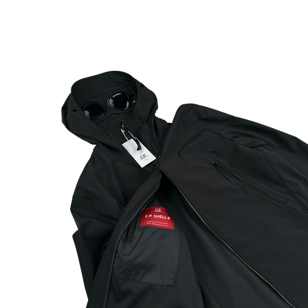 CP Company Black Soft Shell R Goggle Jacket - XL