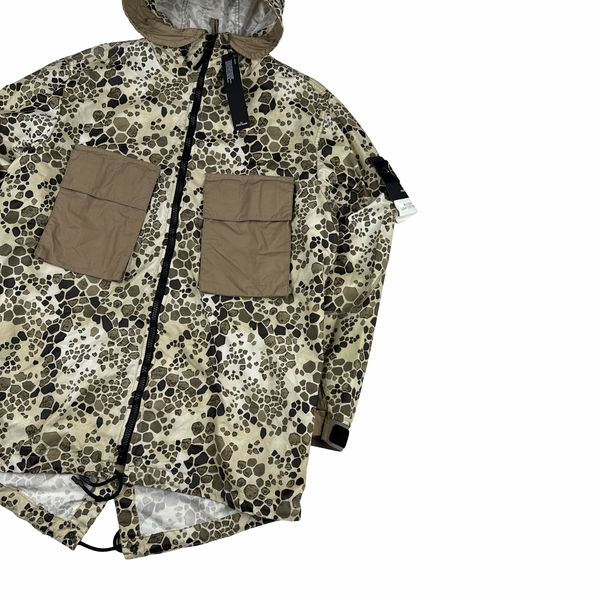 Stone Island Alligator Camo Light Cotton / Nylon Fishtail Parka - XL