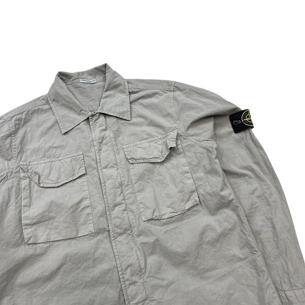 Stone Island 2008 Nylon Blend Grey Overshirt - Large