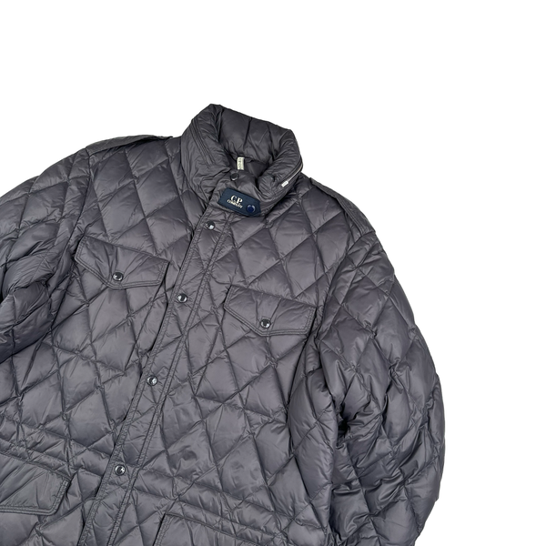 CP Company Early 2000’s Grey Down Quilted Multi Pocket Jacket - XXL
