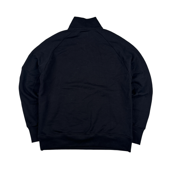 CP Company Black Quarter Zip Pullover Lens View Jumper - Large