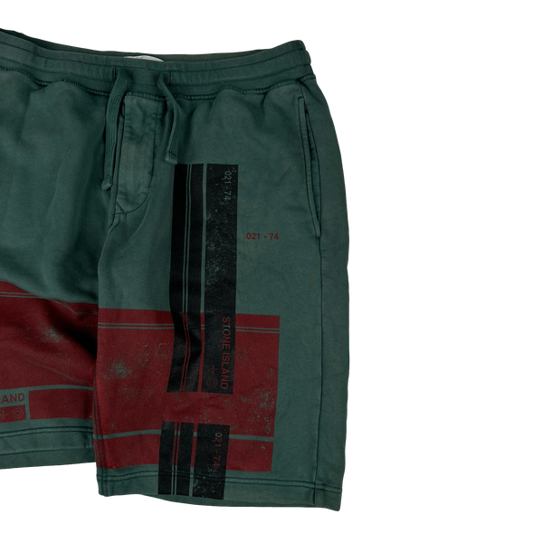 Stone Island 2023 Emerald Green Cotton Shorts - Large