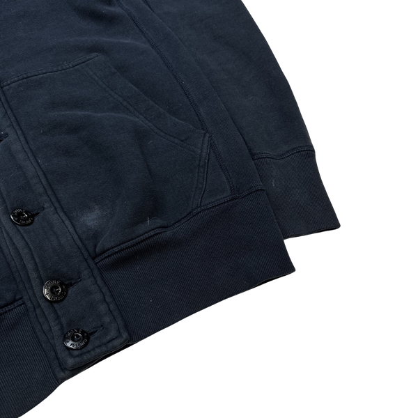 Stone Island Navy Buttoned Cotton 2011 Jumper - Medium