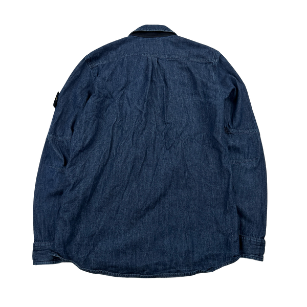 Stone Island 2017 Cotton Indigo Denim Overshirt - Medium