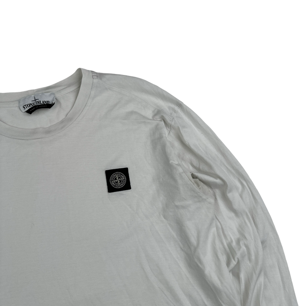 Stone Island 2020 White Longsleeve T Shirt - Medium