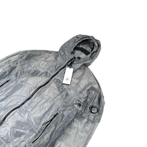 CP Company Grey Garment Dyed Nylon Kan D Shell Jacket - Small