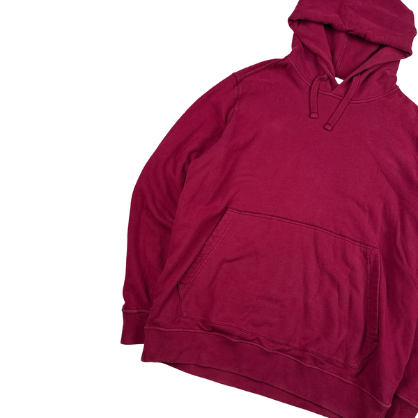 Stone Island 2018 Burgundy Cotton Pullover Hoodie - 3XL