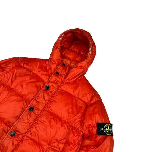 Stone Island 2013 Red Garment Dyed Puffer Jacket - Small