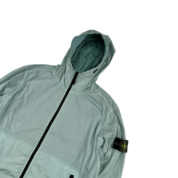 Stone Island 2023 Teal Garment Dyed Crinkle Reps Jacket - Medium