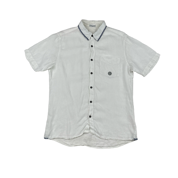 Stone island white shirt 2025