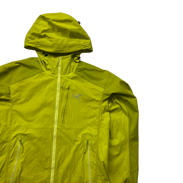 Arcteryx Yellow Panelled Nylon Shell Jacket - Medium