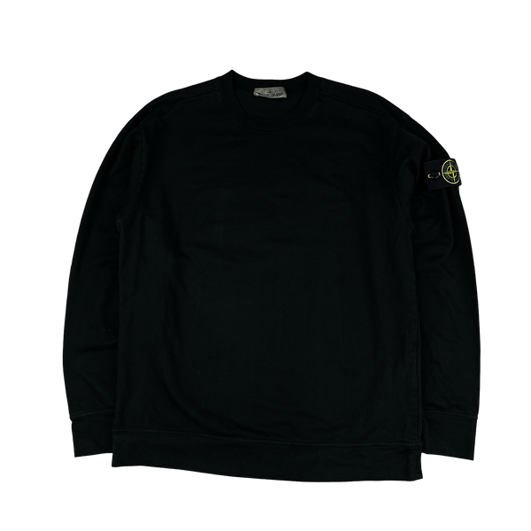 Stone Island 2022 Black Crewneck Sweatshirt - Medium
