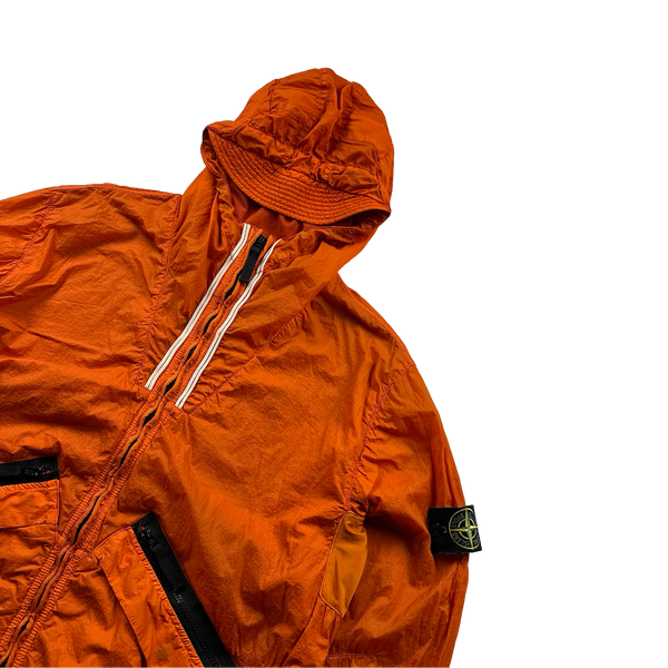Stone Island 2012 Orange Membrana TC Hooded Jacket - XXL – Mat 