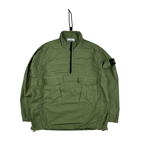 Stone Island 2023 Green Cotton Smock Overshirt - Large