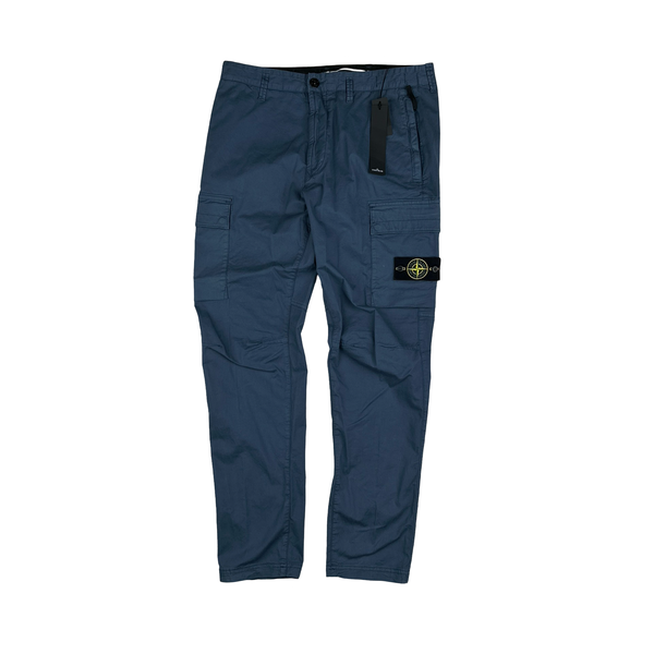 Stone Island RE- T Steal Blue Cargo Trousers - Medium