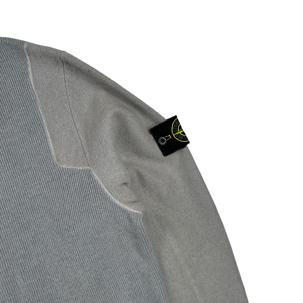 Stone Island 1999 Grey Wool Vintage Pullover Roll Neck Jumper - Large