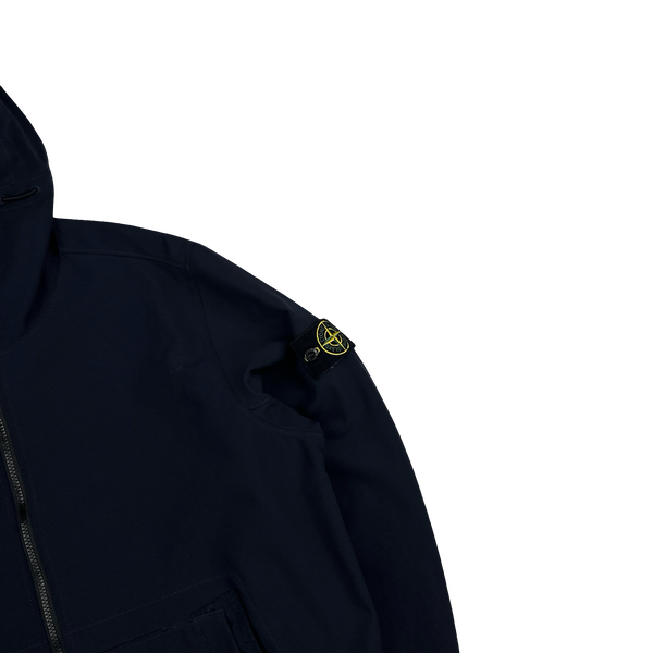 Stone Island 2022 Navy E-Dye Soft Shell Jacket - XXL