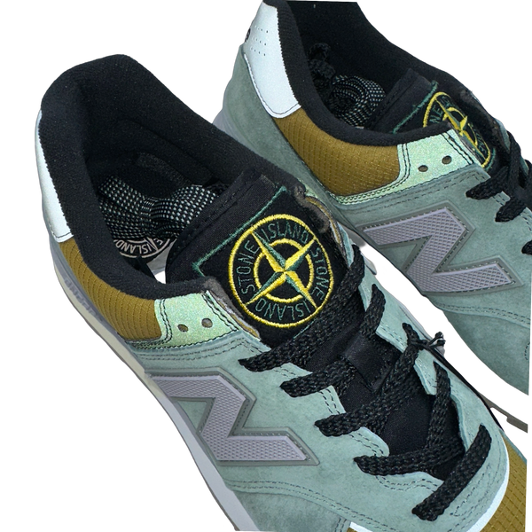 Stone Island x New Balance 574 Dark Green Legacy Trainers - UK 9.5