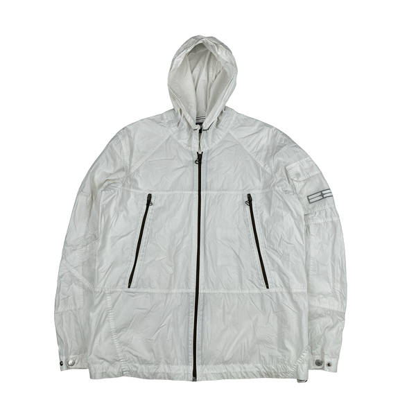 Stone Island 2009 Denims White Cotton Mesh Pocket Emblem Lightweight Jacket - Large
