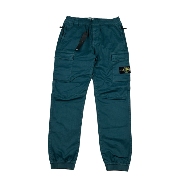 Stone Island 2023 RE T Sea Green Cargo Trousers - 33"