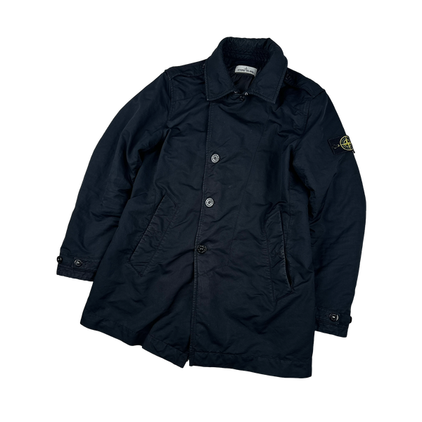 Stone Island 2018 Navy Primaloft Lined David TC Trench Coat - Large