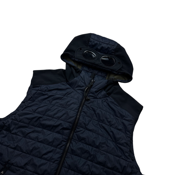 CP Company Navy Padded Hybrid Goggle Gilet - 3XL