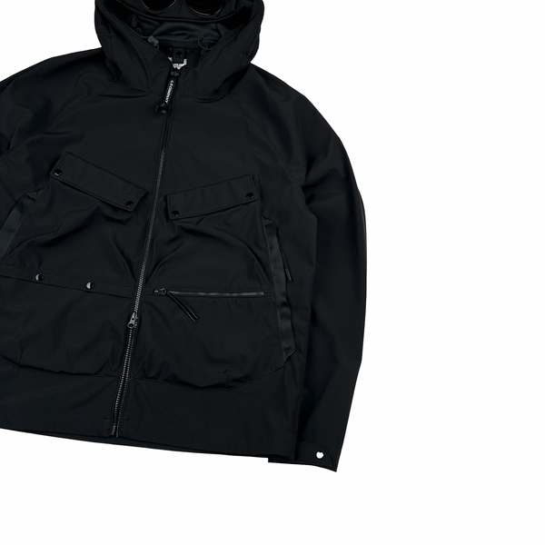 CP Company Black Shell R Google Multi Pocket Zipped Jacket - XL