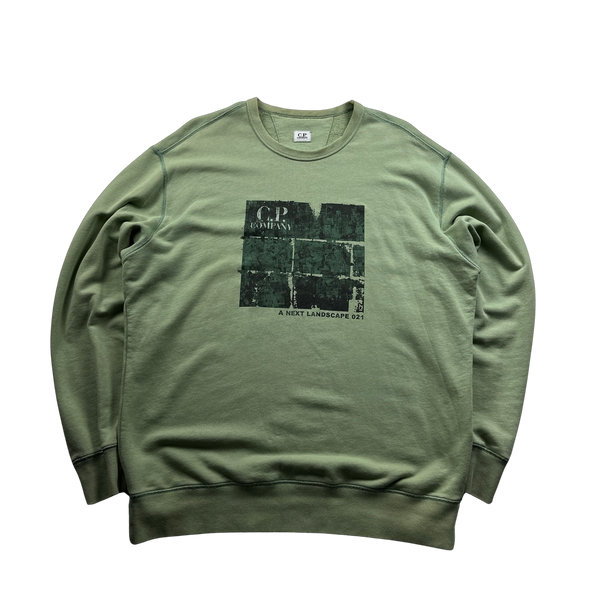 CP Company Green Graphic Jumper - XXL