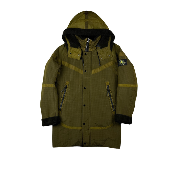 Stone Island x Nike Jacquard Grid On Wool Fur Windrunner Jacket - Small