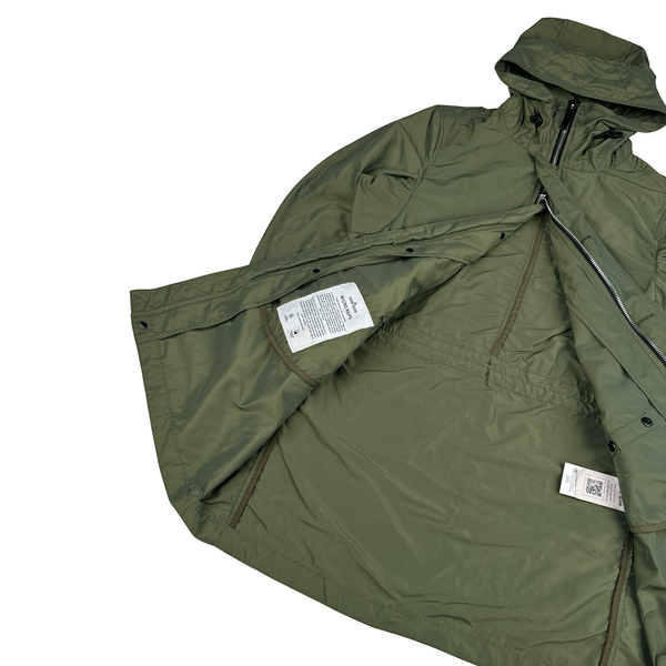 Stone Island 2021 Military Shimmer Green Micro Reps Parka Jacket
