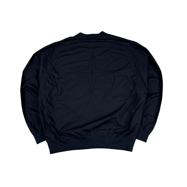 Stone Island 2023 Navy Light Cotton Tela Spellout Pullover - Medium