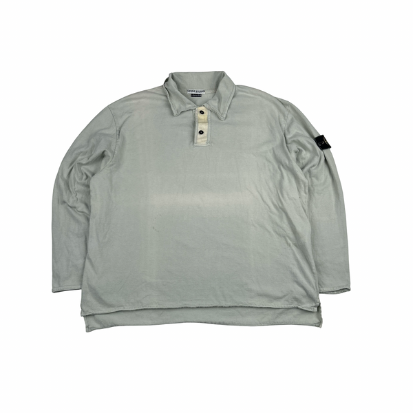 Stone Island 2000 Vintage Cotton Quarter Buttoned Jumper - XXL