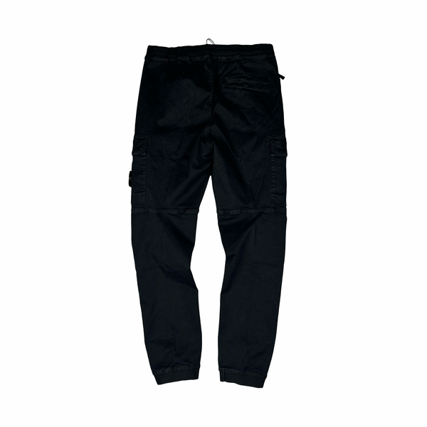 Stone Island 2022 Black RE T Cargo Trousers - Small
