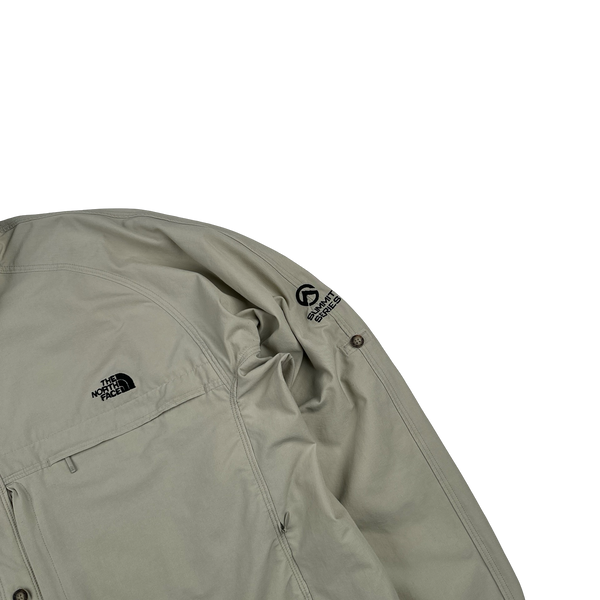 North Face Summit Series Cream Lightweight Soft Shell Overshirt - XL
