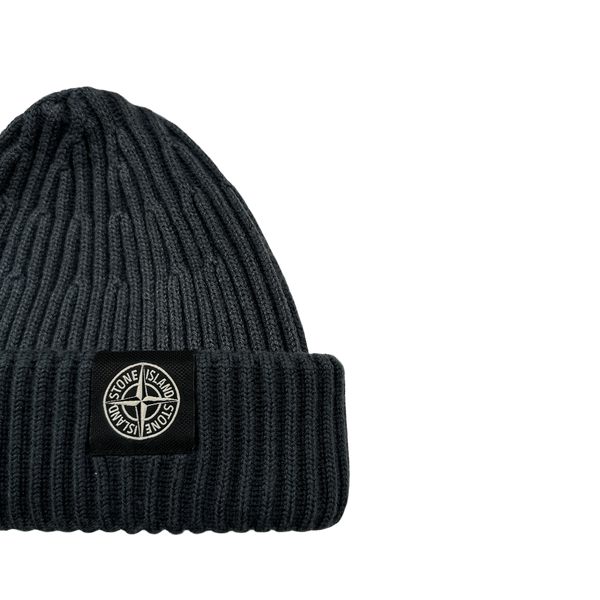 Stone Island 2012 Grey Two Tone Ribbed Wool Beanie