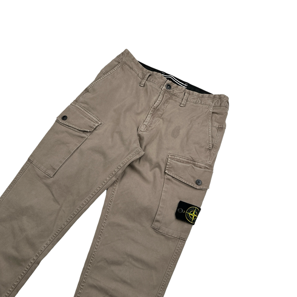 Stone Island 2020 Tan Slim Fit Cargo Trousers - 30"