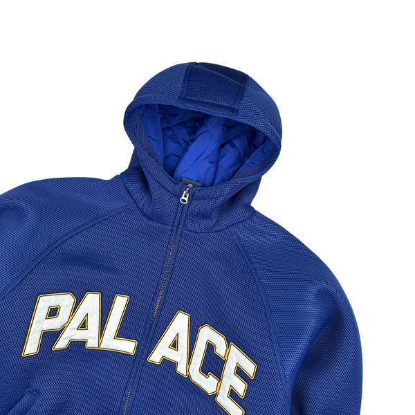 Palace Arctic Blue Mesher Fleece Spellout Jacket - Large